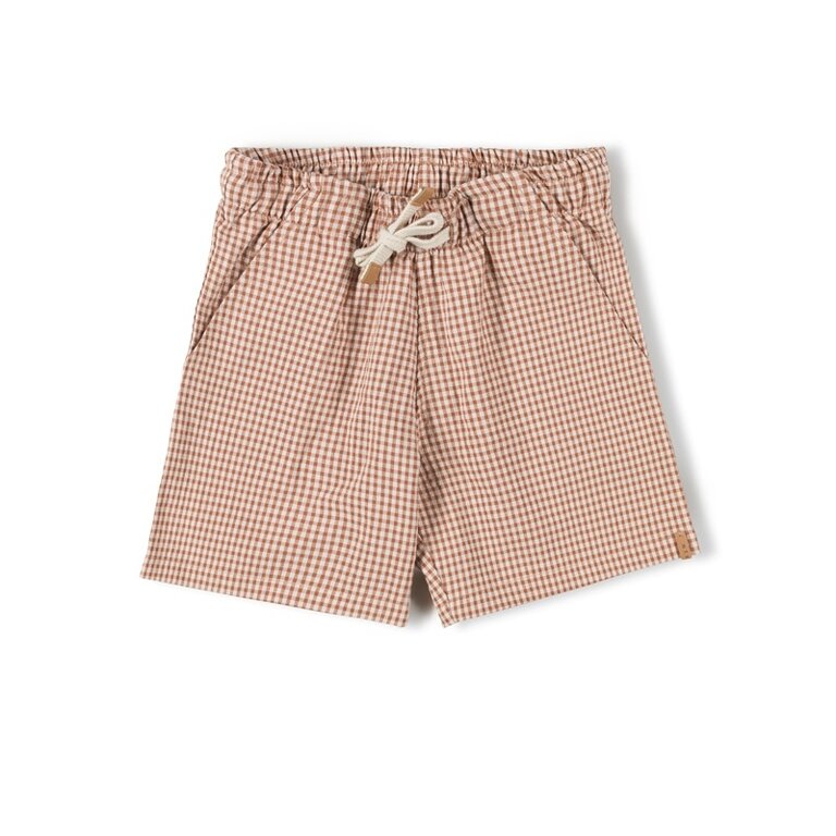 Nixnut bunk short // caramel checkered