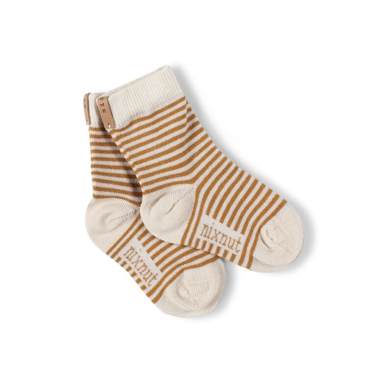 Nixnut striped socks // caramel