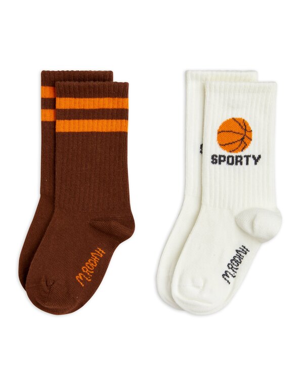 Mini Rodini basketball 2-pack socks // multi