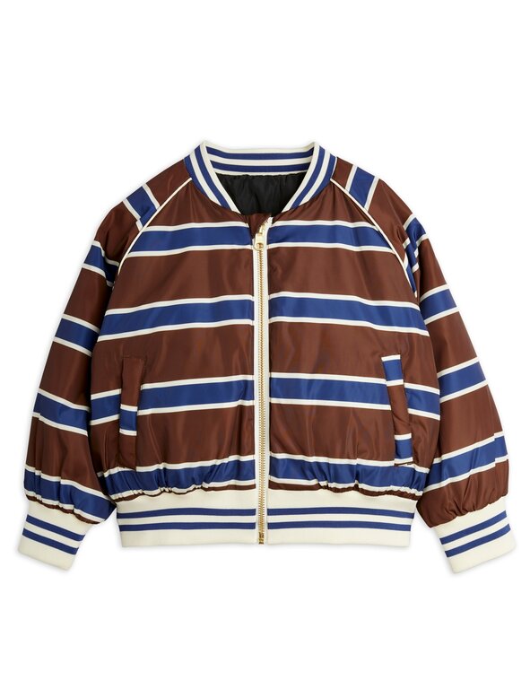 Mini Rodini stripes reversible baseball jacket // multi