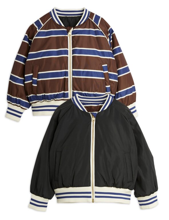 Mini Rodini stripes reversible baseball jacket // multi