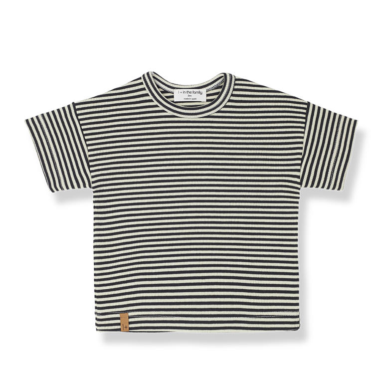 1+ in the family aristide t-shirt // anthracite striped