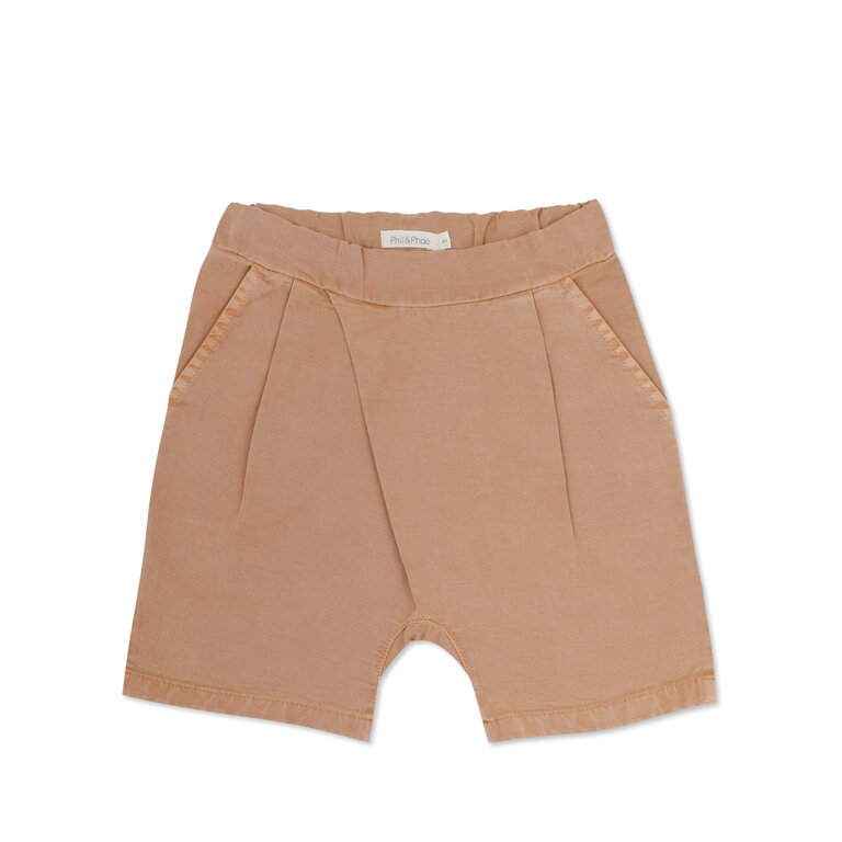 Phil & Phae twill fold-over shorts // dune