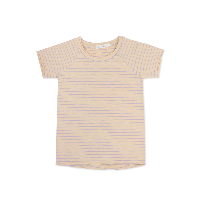 Phil & Phae raglan tee s/s stripes // pop lilac