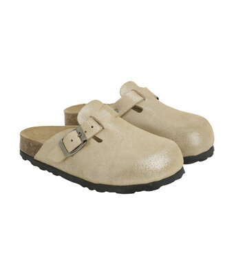 slippers nubuck leather // champagne beige