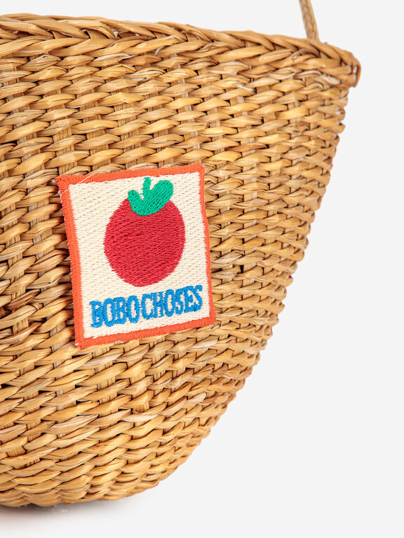 Bobo Choses BC tomato patch raffia hand bag // kids