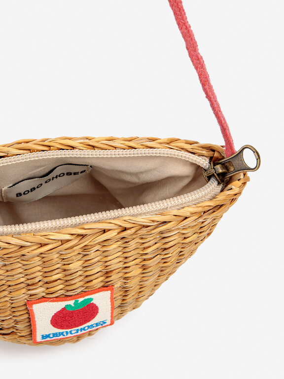 Bobo Choses BC tomato patch raffia hand bag // kids