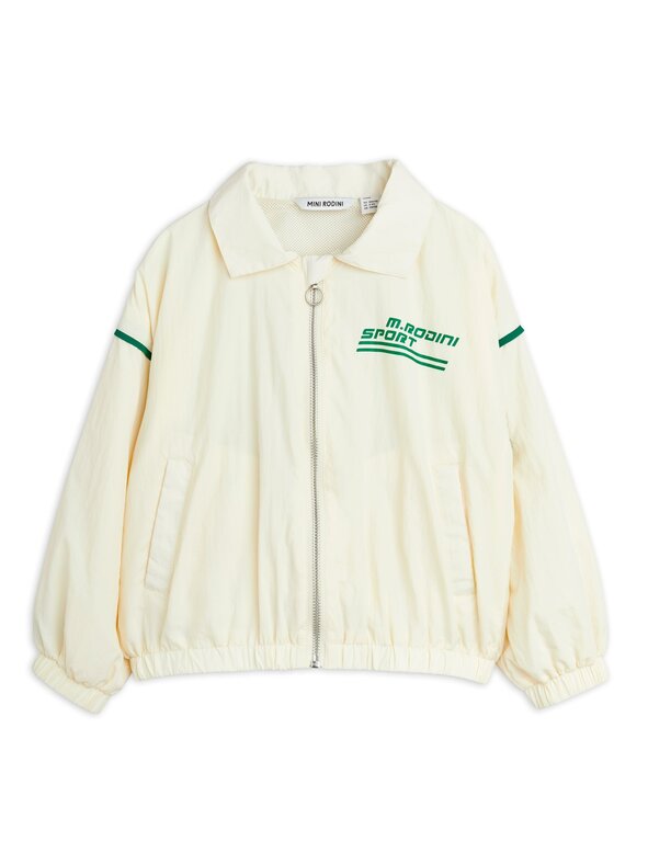 Mini Rodini weight lifting sp jacket // off white