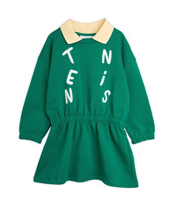 tennis application collar sweatdress // green