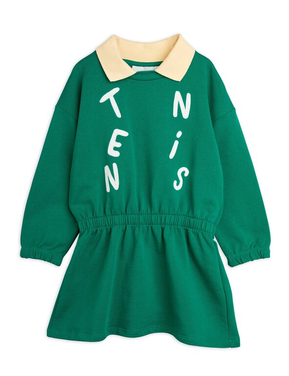 Mini Rodini tennis application collar sweatdress // green