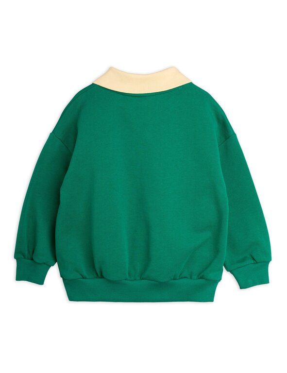 Mini Rodini tennis application collar sweatshirt // green