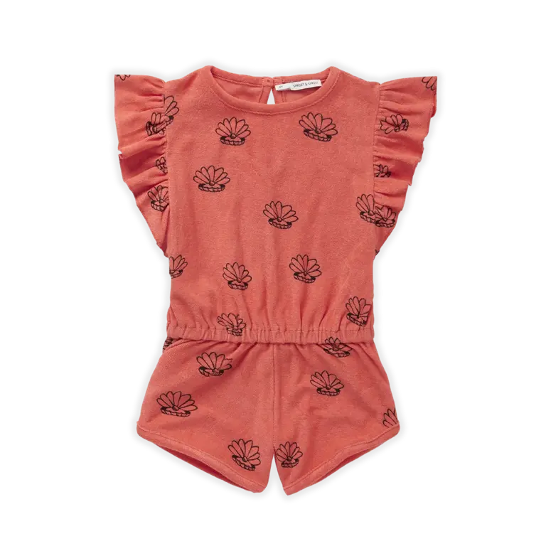 Sproet & sprout girls jumpsuit // shell print