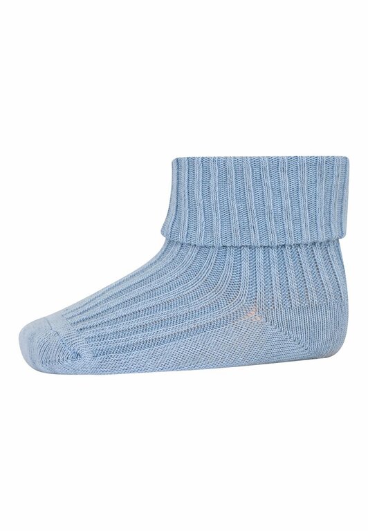 MP Denmark 10 533 cotton rib baby socks // 1468 dusty blue