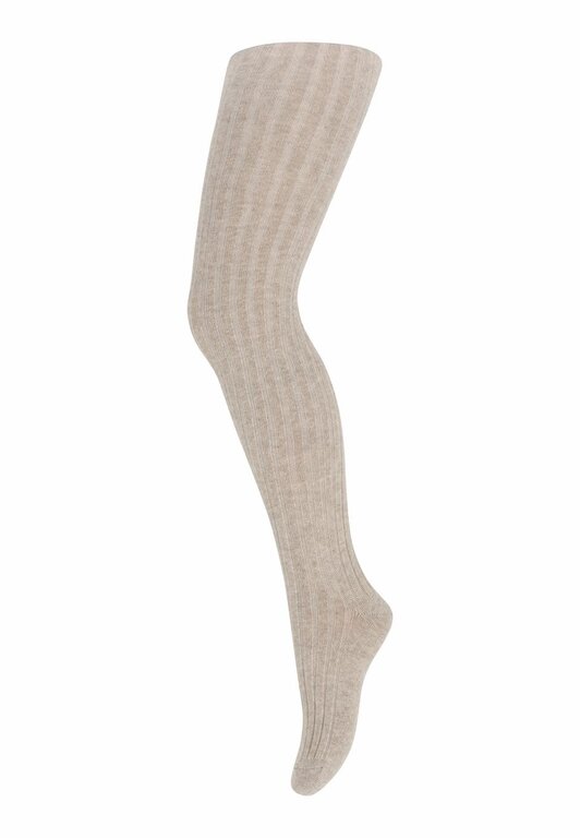 MP Denmark 10 130 cotton rib tights // 108 beige melange