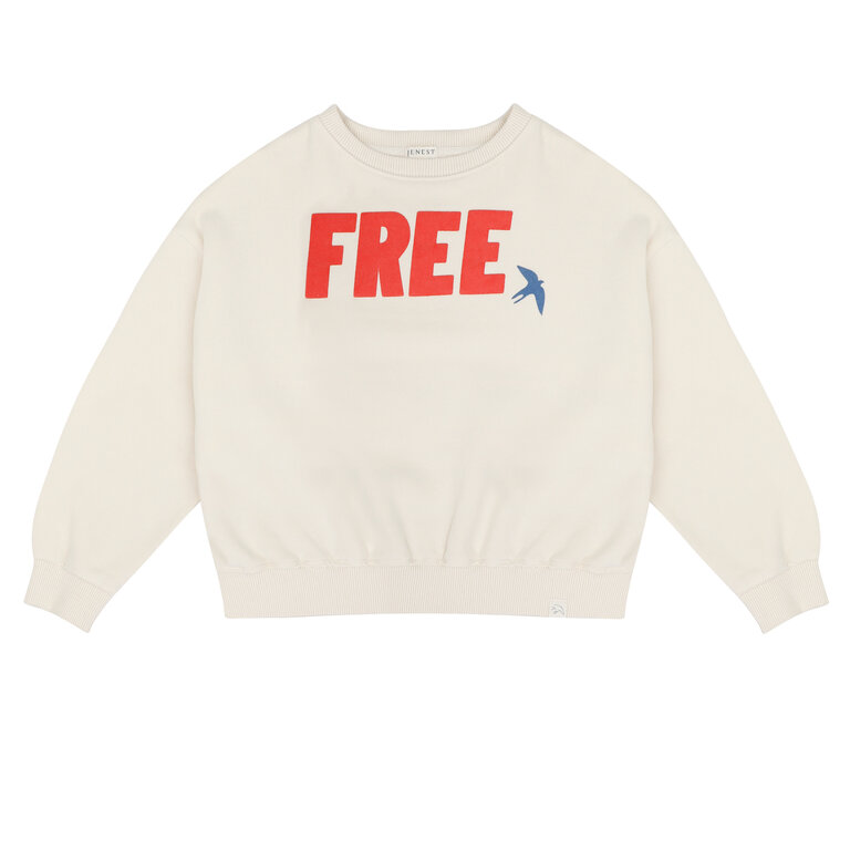 Jenest free bird sweater baby // pebble ecru