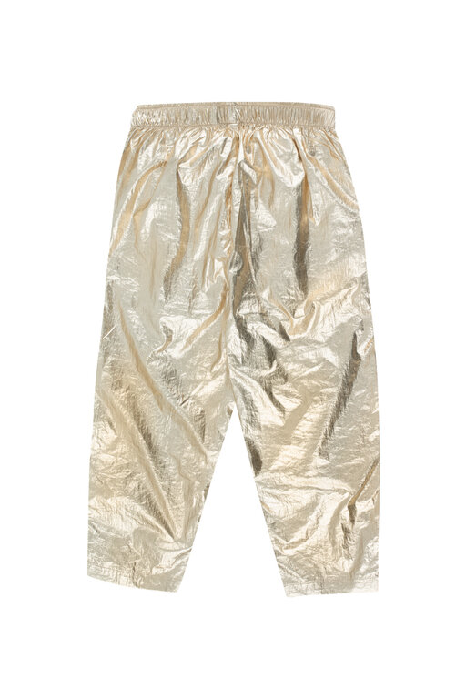 Tinycottons shiny barrel pant // gold