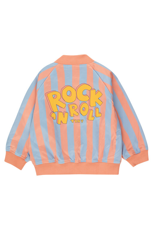 Tinycottons tiny rock'n'roll bomber jacket // blue-grey/papaya