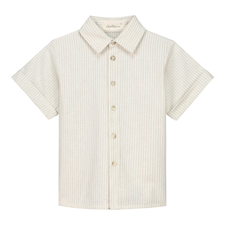 Charlie Petite ivan blouse // beige stripe
