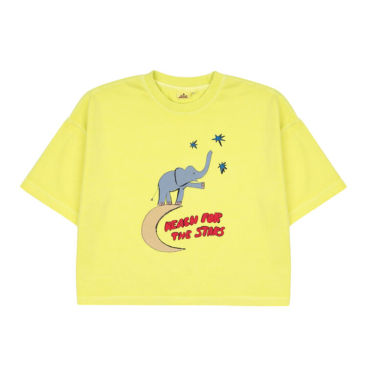 Jelly Mallow elephant pigment t-shirt // yellow