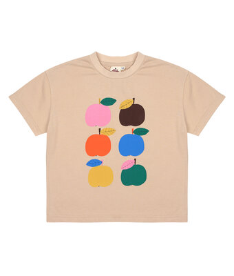 colourful apple t-shirt // beige