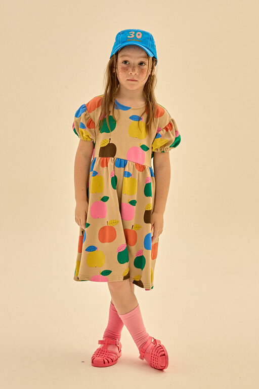 Jelly Mallow colourful apple dress // beige