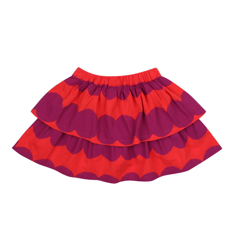 Jelly Mallow dot short tiered skirt // purple