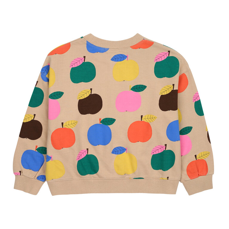 Jelly Mallow colourful apple sweatshirt // beige