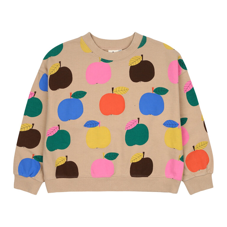 Jelly Mallow colourful apple sweatshirt // beige