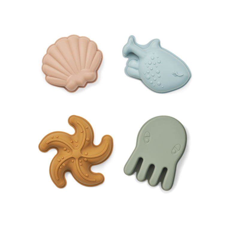 Liewood gill mermaid sand moulds 4-pack // sandy