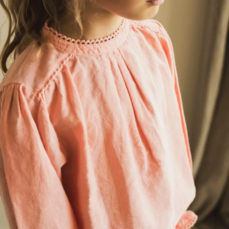 Jenest blossom blouse // peach orange