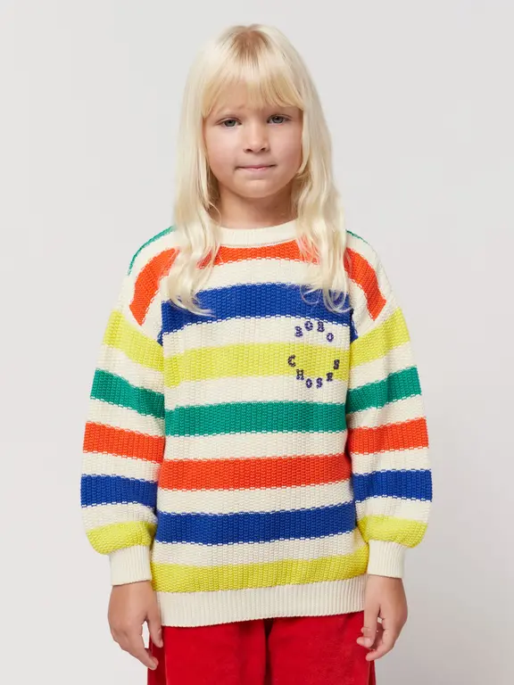 Bobo Choses Bobo Choses multicolor stripes jumper // kids