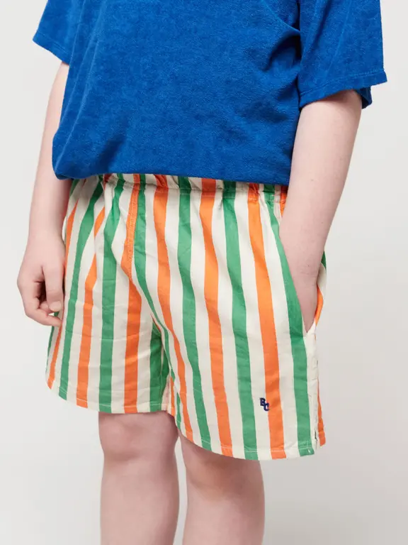 Bobo Choses vertical stripes woven shorts // kids