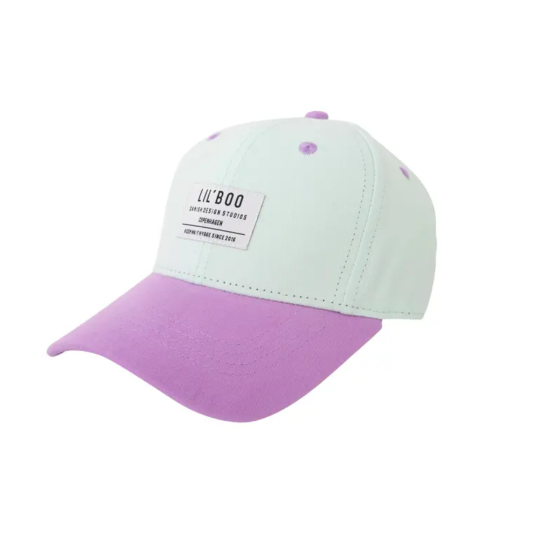 Lil' Boo block snapback // light turquoise/purple