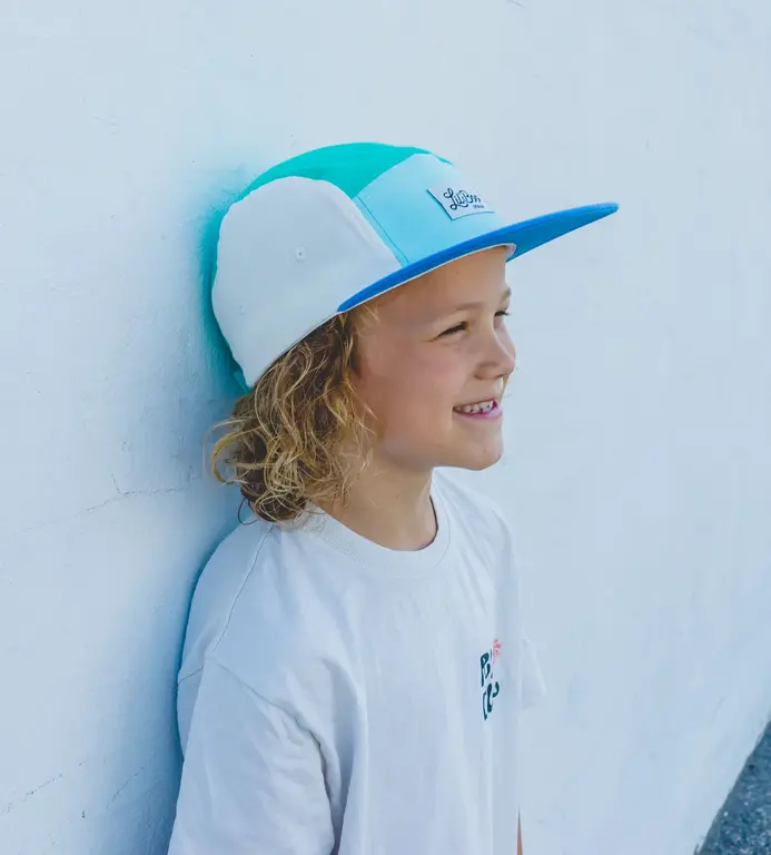 Lil' Boo block cap 5-panel // ocean