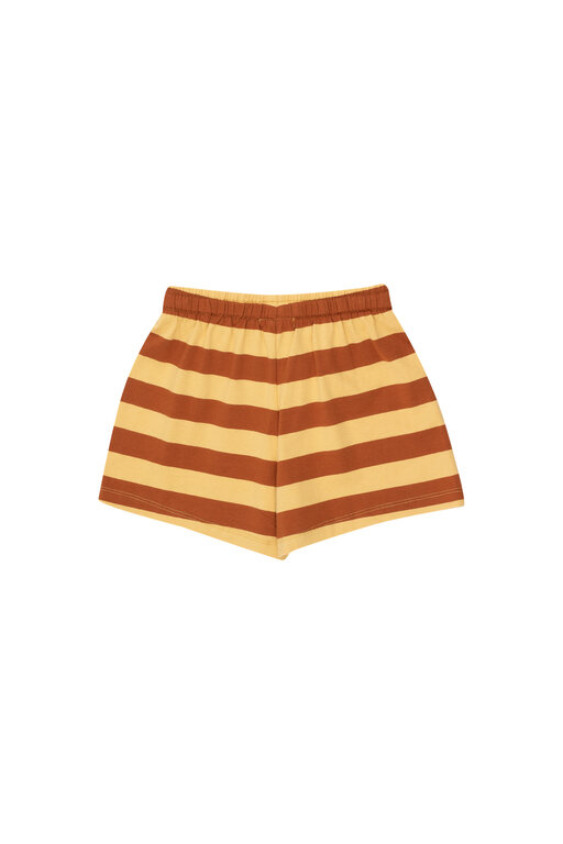 Tinycottons stripes short // pale ochre/dark brown