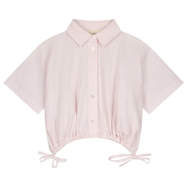 Charlie Petite kaylee blouse // pink stripe