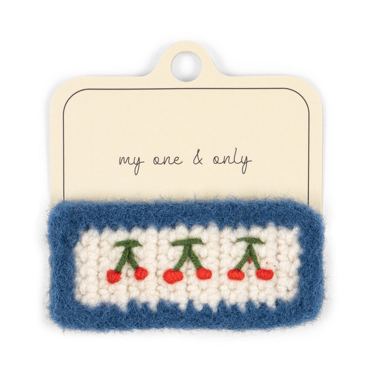 Konges Slojd cherry crochet hair clip // cherry