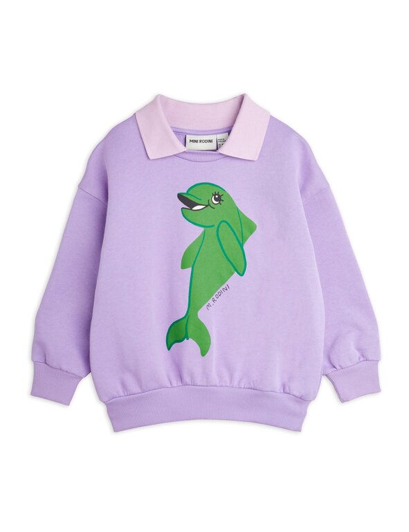 Mini Rodini Dolphin sp collar sweatshirt // purple