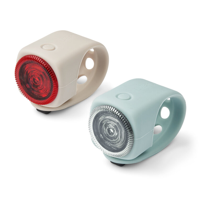 Liewood rolf bike light 2-pack // ice blue/sandy