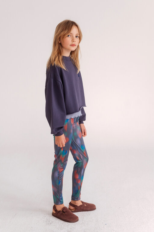 Repose Ams crop heart sweater // midnight blue