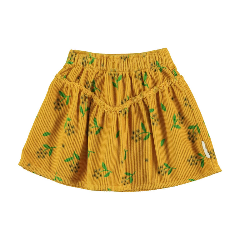 Piupiuchick short skirt // yellow mustard flowers allover