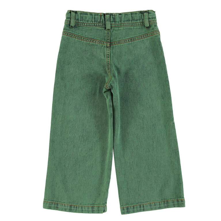 Piupiuchick flare trousers // washed green denim