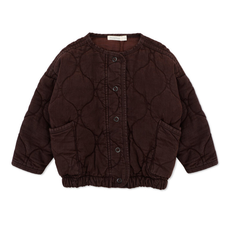 Phil & Phae quilted jacket // dark umber