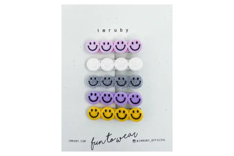 Imruby hair clip set 5 // all smiles