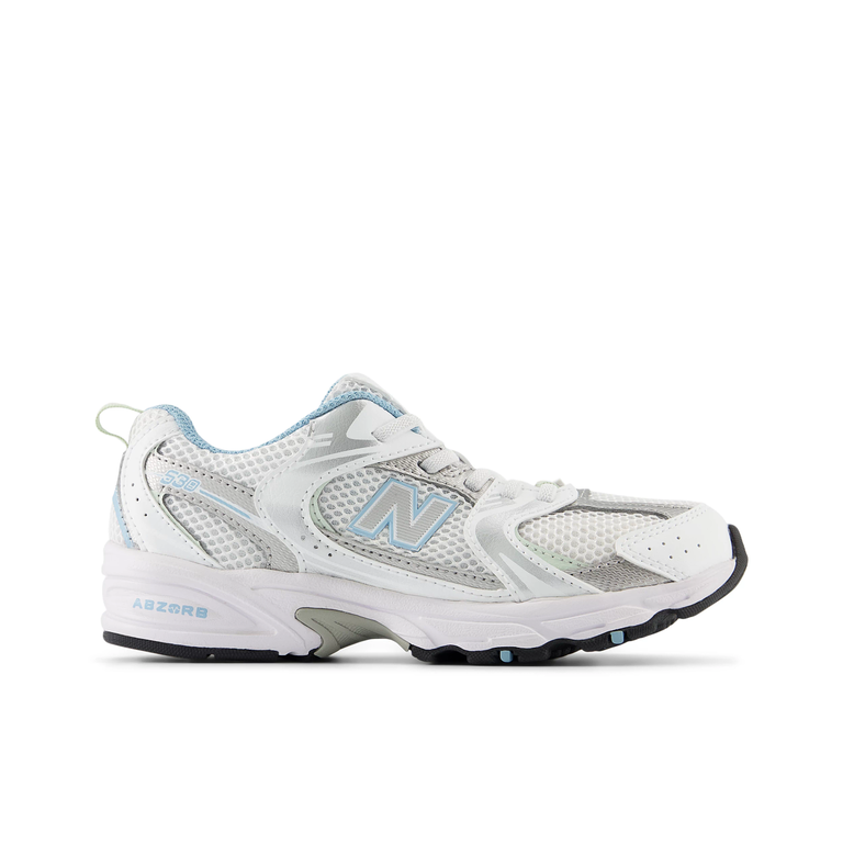 New Balance 530 kids // white/chrome blue