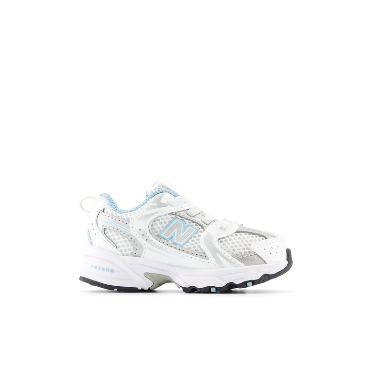 New Balance 530 toddler // white/chrome blue