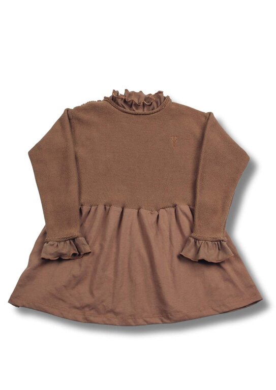 Two You Label dani knitted dress // brown