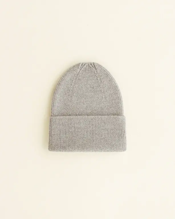 hvid beanie fonzie newborn // pebble