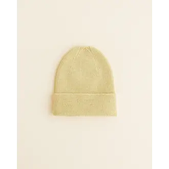 hvid beanie fonzie newborn // light yellow