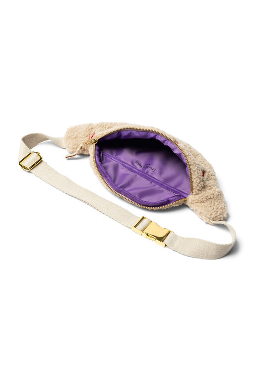 Studio Noos mini fanny pack // ecru teddy hearts